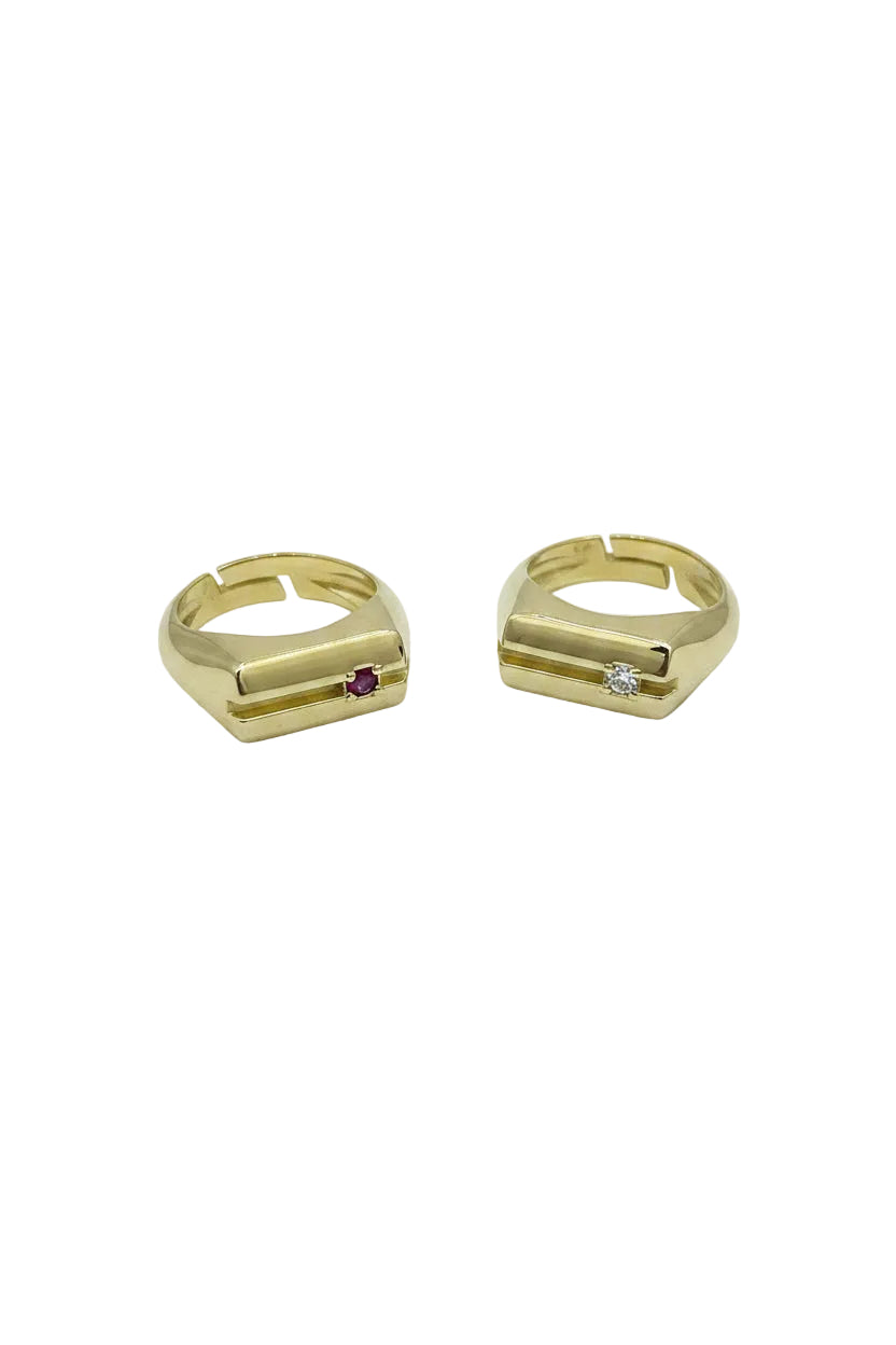 Anello Uomo in Argento 925 Dorato – Misura Regolabile, Design Unico | CM Silver Jewels