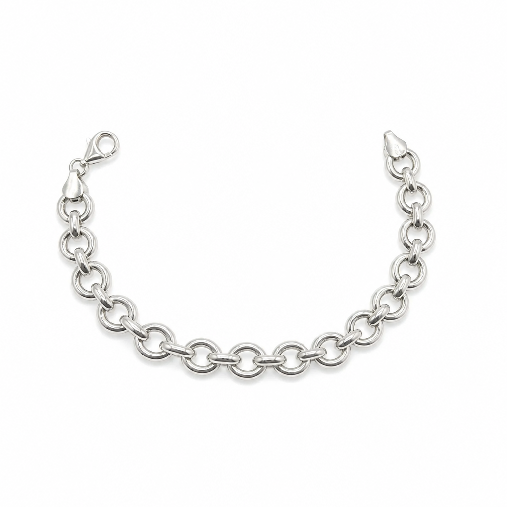 Bracciale in Argento 925 Maglia Rolo – 19,5 cm | CM Silver Jewels