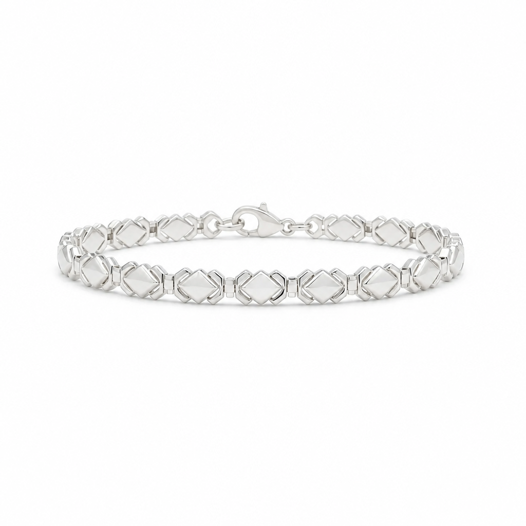 Bracciale Uomo in Argento 925 Maglia Scatolata – 19 cm | CM Silver Jewels