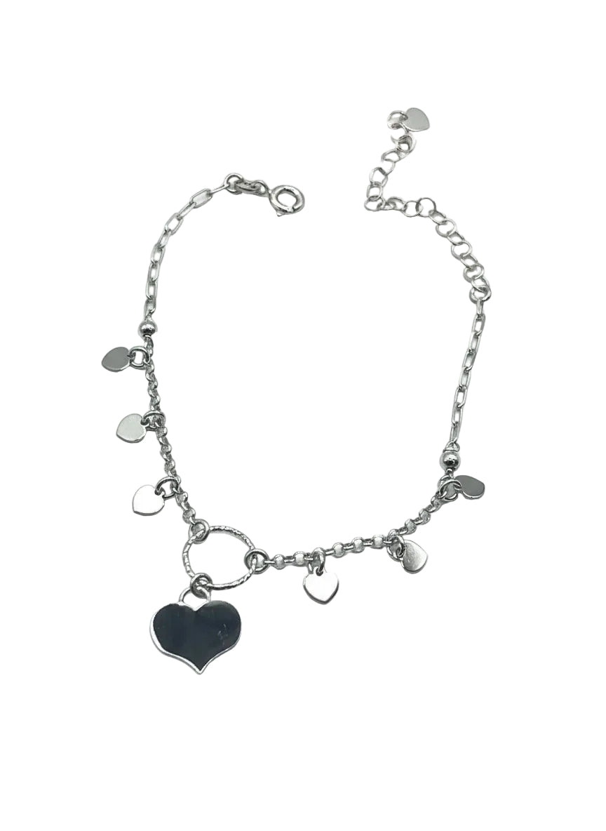 Bracciale Cuore donna in Argento 925 Oro giallo o Silver - Gioielleria CM SILVER & JEWELS