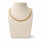 Collana Grumetta in Argento 925 Placcato Oro 24 Carati – 55 cm, 3,8 mm | CM Silver Jewels