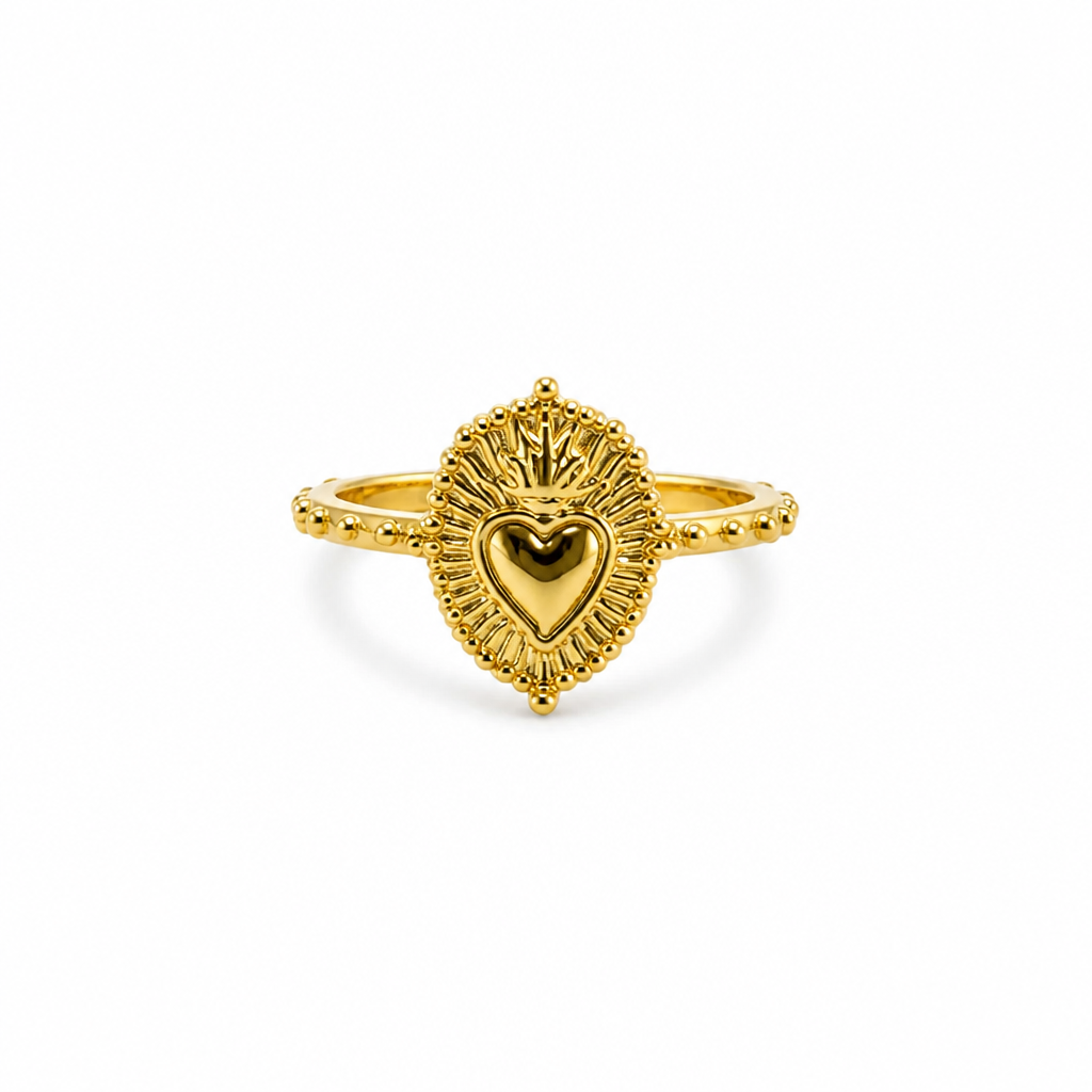 Anello Ex Voto in Argento 925 Placcato Oro – Promessa e Devozione | CM Silver Jewels