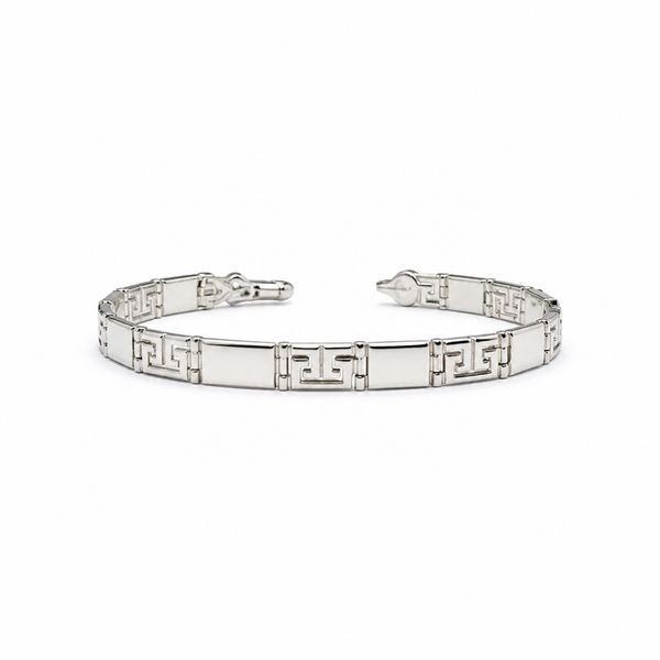 Bracciale in Argento 925 Maglia Greca Uomo – 20 cm | CM Silver Jewels