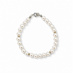 Bracciale Riflessi di Perla con Dettagli Argentati 18 cm | CM Silver Jewels