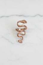 Anello Serpente Artigianale in Argento 925 Placcato Oro | CM Silver Jewels