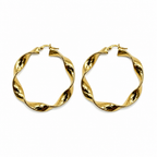 Boucles d'oreilles créoles en or 18 carats (750) – 45 mm | CM Silver Jewels
