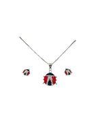 Set Bambina Coccinella in Argento 925 – Collana e Orecchini - Gioielleria CM SILVER & JEWELS