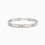 Bracciale ID in Argento 925 con Maglia a Doppia H – 19,5 cm | CM Silver Jewels