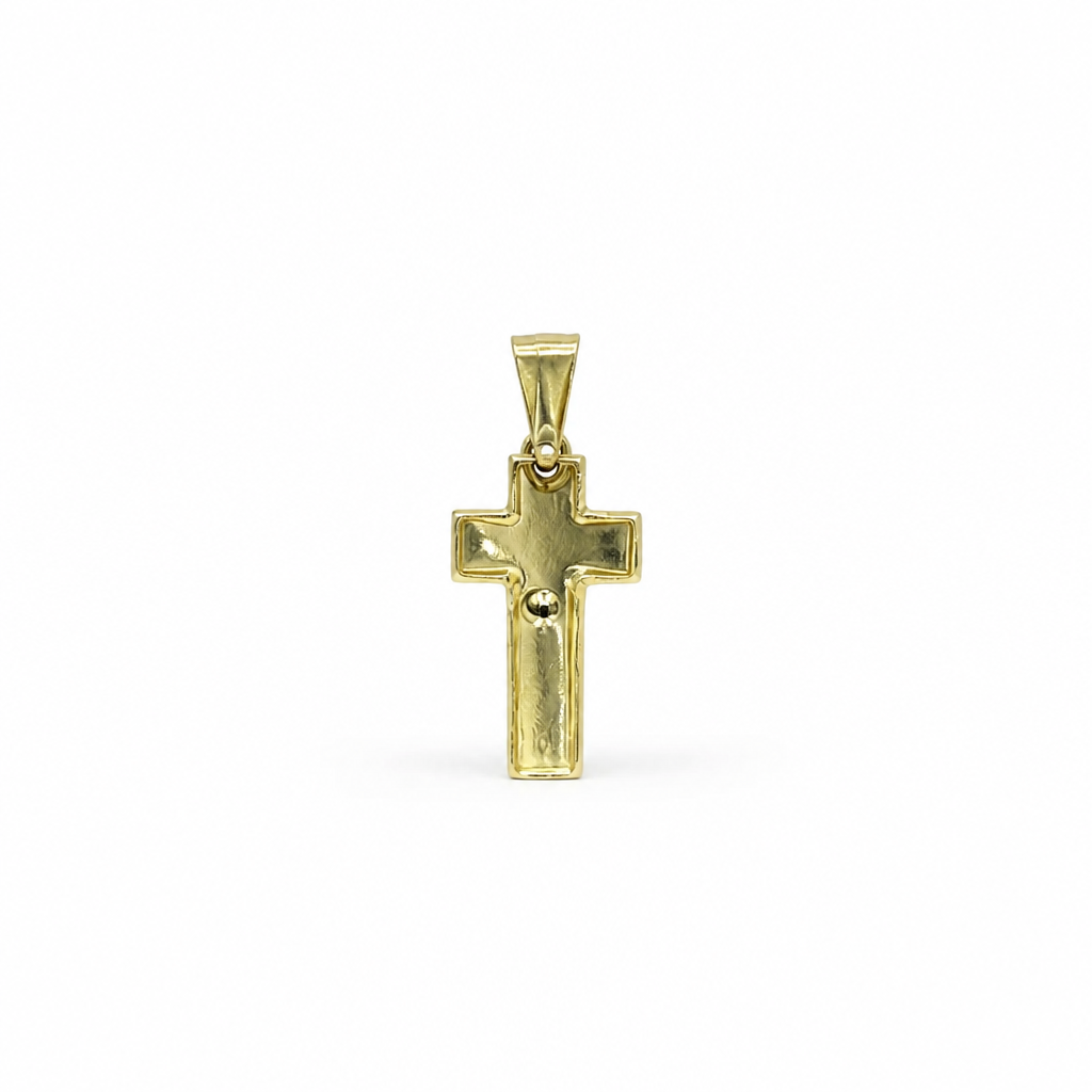 Crucifix en Argent 925 Plaqué Or 18 carats – 30 mm | CM Silver Jewels