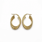 Orecchini in Oro 18 Carati – 30x20 mm, Spessore 6 mm | CM Silver Jewels
