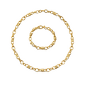 Set Collana e Bracciale Maglia "Audace" – Argento 925 Placcato Oro 18kt