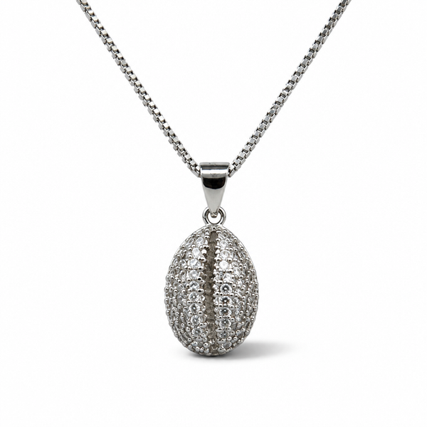 Collana in Argento 925 con Ciondolo Chicco di Caffè – 45 cm | CM Silver Jewels