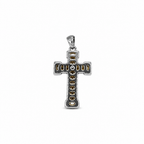 Crocetta in Argento 925 Bicolore con Finitura Dorata – 13×20 mm | CM Silver Jewels