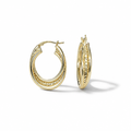 Orecchini in Oro 18 Carati – 30x20 mm, Spessore 6 mm | CM Silver Jewels