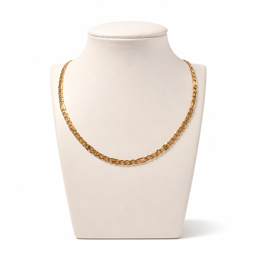 Collana Figaro in Oro Giallo 18kt (750) – 50 cm, 4,5 mm | CM Silver Jewels