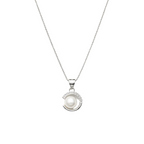 Collana "Luce di Luna" in Argento 925 con Perla e Pavé di Zirconi