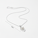 Collana "Luce di Luna" in Argento 925 con Perla e Pavé di Zirconi