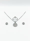 Set Donna Eleganza Brillante in Argento 925 – Collana,Anello e Orecchini - Gioielleria CM SILVER & JEWELS