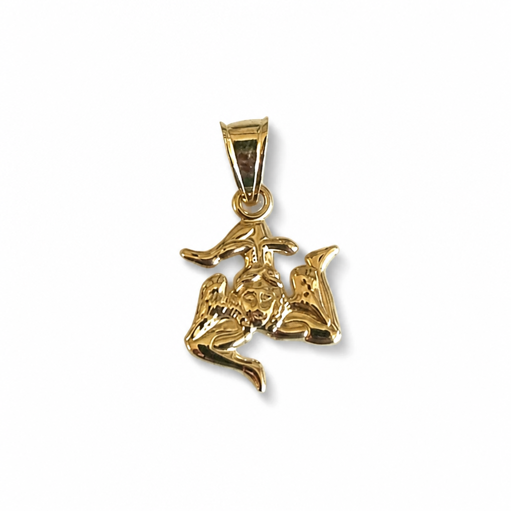 Ciondolo Trinacria in Oro 18 Carati – 2 cm | CM Silver Jewels