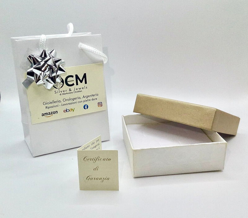 Confezione regalo elegante per gioielli in argento 925 o oro 18k, scatola e certificato garanzia.