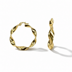 Boucles d'oreilles créoles en or 18 carats (750) – 45 mm | CM Silver Jewels