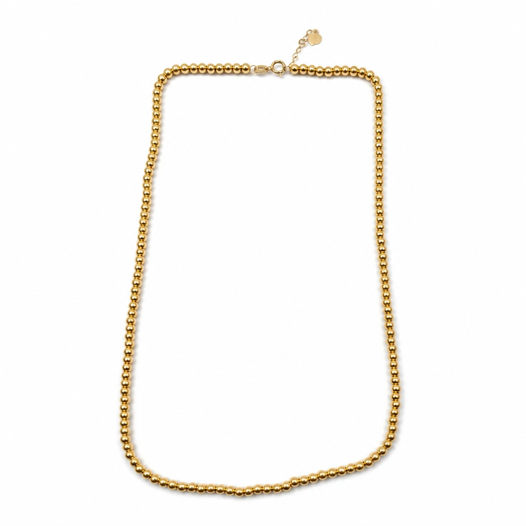 Collana Girocollo a Sfera in Oro 18 Carati – 42 cm (+3 prolunga) | CM Silver Jewels