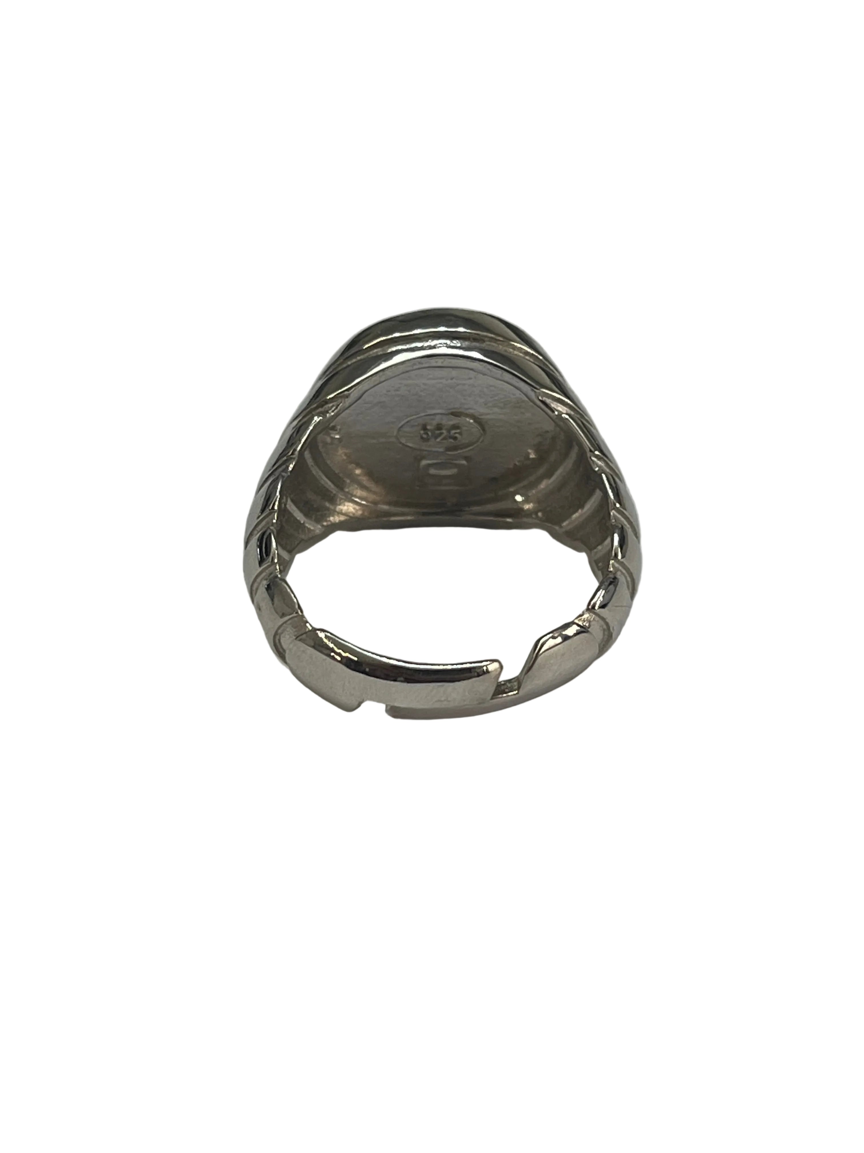 Bague Homme en Argent 925 – Large Bande Réglable Taille 18 | CM Silver Jewels