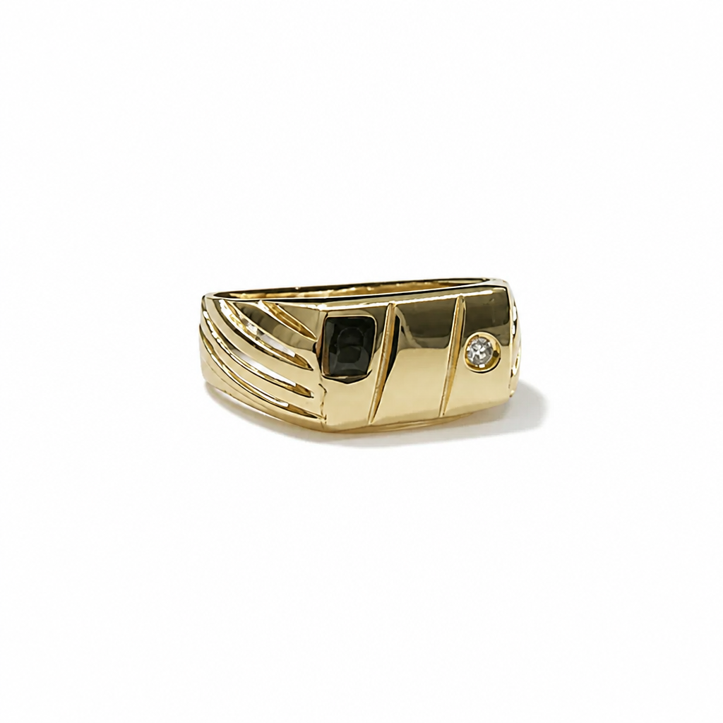Anello in Oro Giallo 18 Carati con Zircone – Misura 19 | CM Silver Jewels