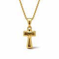 Collana cordoncino con croce tao