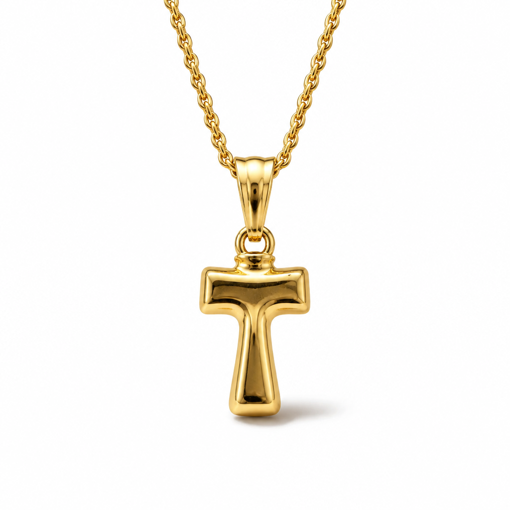 Collana cordoncino con croce tao