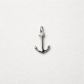 18k (750) White Gold Anchor Pendant – 16×10 mm | CM Silver Jewels
