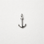 18k (750) White Gold Anchor Pendant – 16×10 mm | CM Silver Jewels
