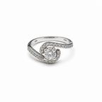 Anello Solitario Donna in Oro 18 Carati con Zircone 0,40 ct – Misura 14 | CM Silver Jewels