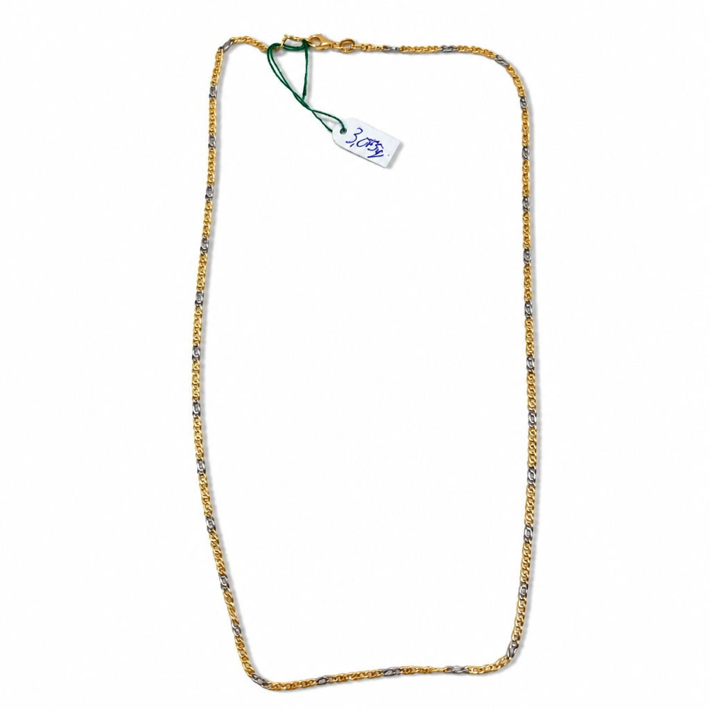 Collana Girocollo Bicolore in Oro 18 Carati – 50 cm | CM Silver Jewels