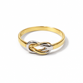 Anello in Oro 18 kt Bicolore con Nodo Misura 15 | CM Silver Jewels