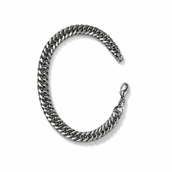 Silver Curb Chain Bracelet 19 cm 7 mm | CM Silver Jewels