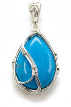 Parure in Argento 925 con Turchese Azzurro e Zirconi – Collana + Orecchini | CM Silver Jewels