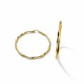 Orecchini Creola Twist Piatta in Argento 925 Placcato Oro 24kt – 75 mm | CM Silver Jewels