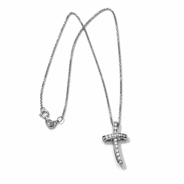Collana Veneziana in Argento 925 con Croce Luminosa 45 cm | CM Silver Jewels