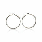 Orecchini Creole Classiche in Argento 925 Lucido – 4,5 cm | CM Silver Jewels