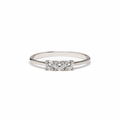 Anello Trilogy in Oro Bianco 18 Carati con Zirconi – Misura 17 | CM Silver Jewels