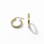 Orecchini a Cerchio in Oro 18k 750 – Diametro 15mm | CM Silver Jewels