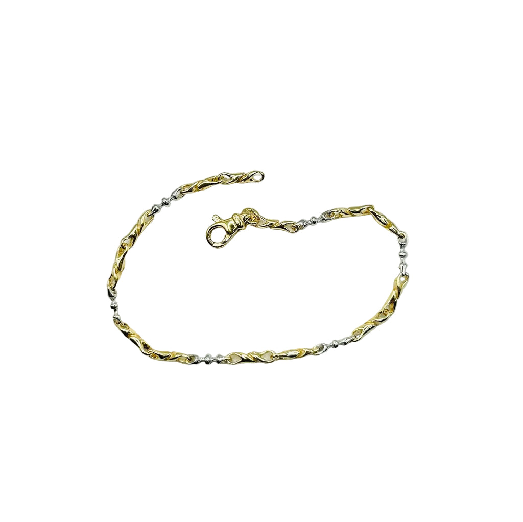925 Silver Bracelet Plated in 18K Gold - Elegance and Style in Every Detail - Length 20 cm