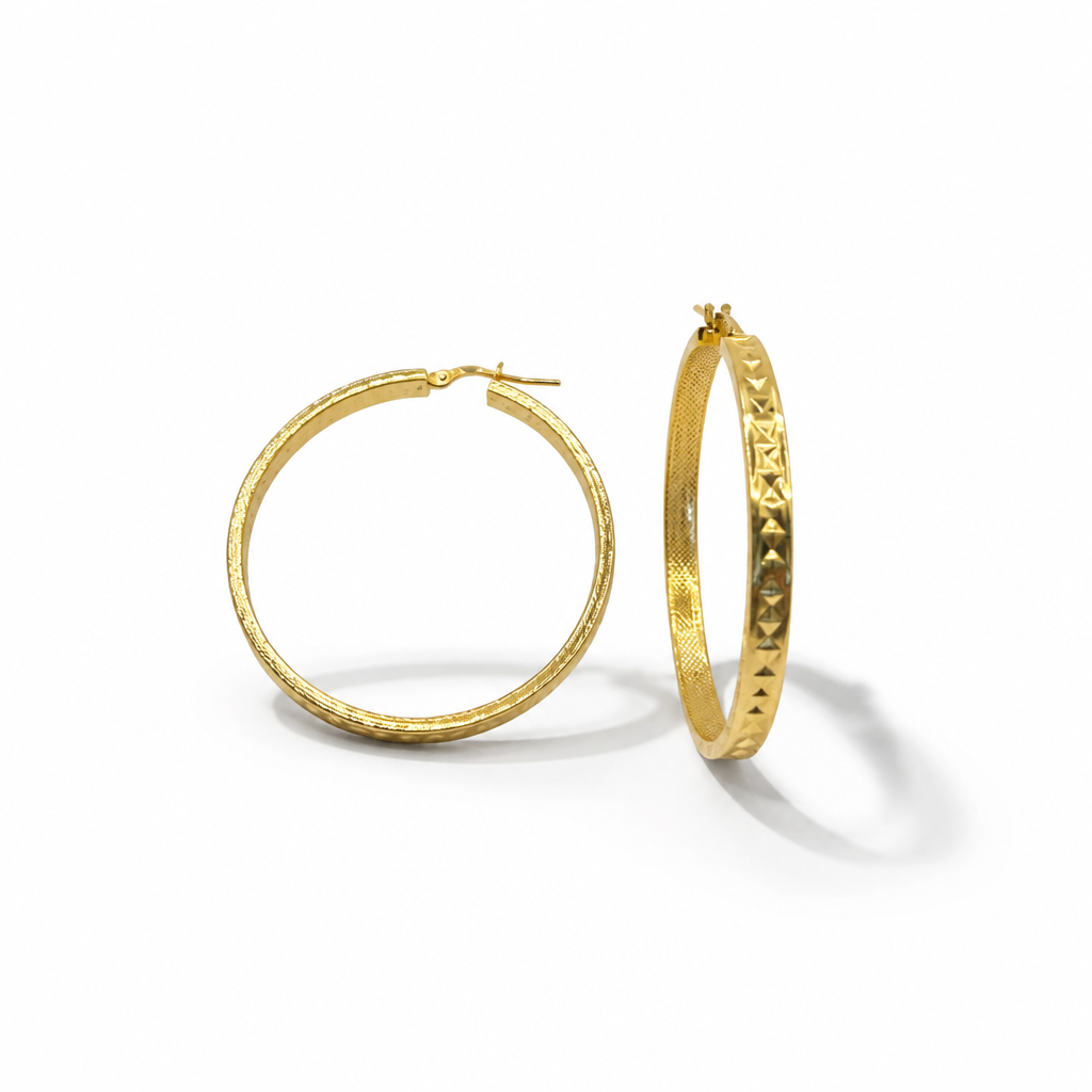24 kt gold-plated 925 sterling silver hoop earrings