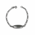 Bracciale in Oro Bianco 18 kt con Targhetta 15 cm | CM Silver Jewels