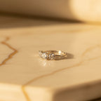 925 Silver Trilogy Ring with White Zircons – Adjustable Size | CM Silver Jewels