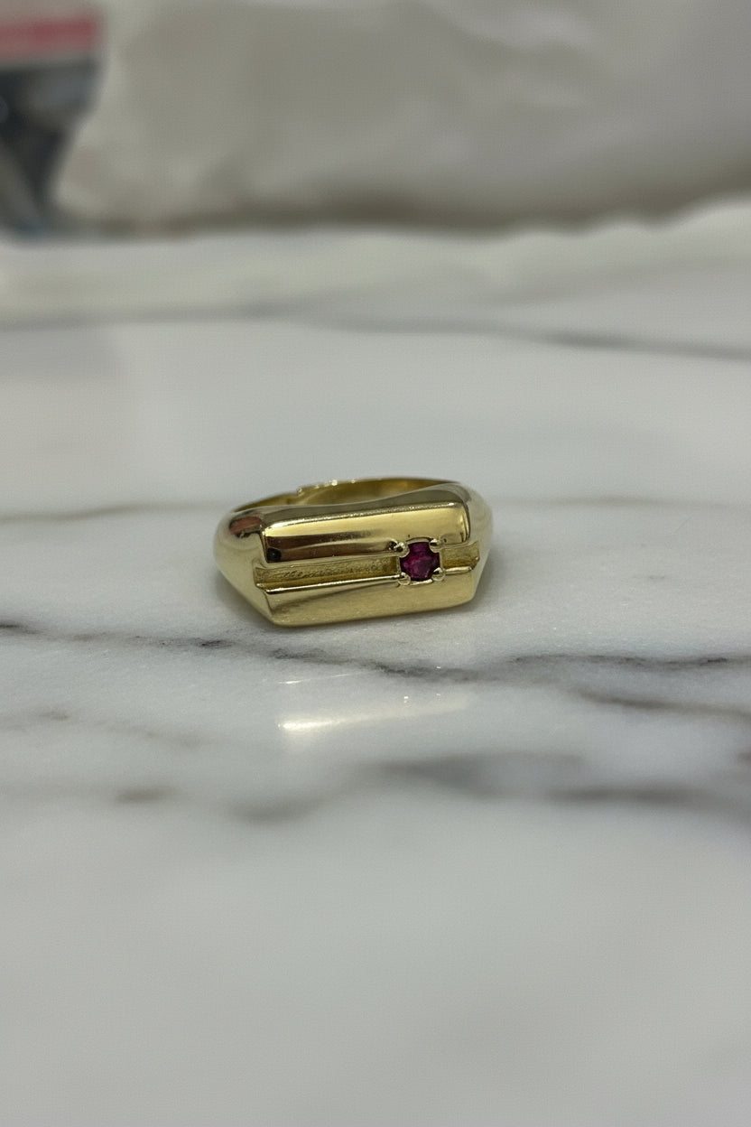 Anello Uomo in Argento 925 Dorato – Misura Regolabile, Design Unico | CM Silver Jewels