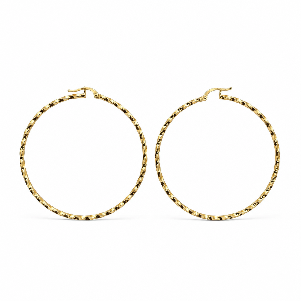 Orecchini Cerchi Creola in Oro 18k (750) – 55 mm | CM Silver Jewels