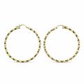 Boucles d'oreilles créoles torsadées en or 750 (18 carats) – 37 mm | CM Silver Jewels