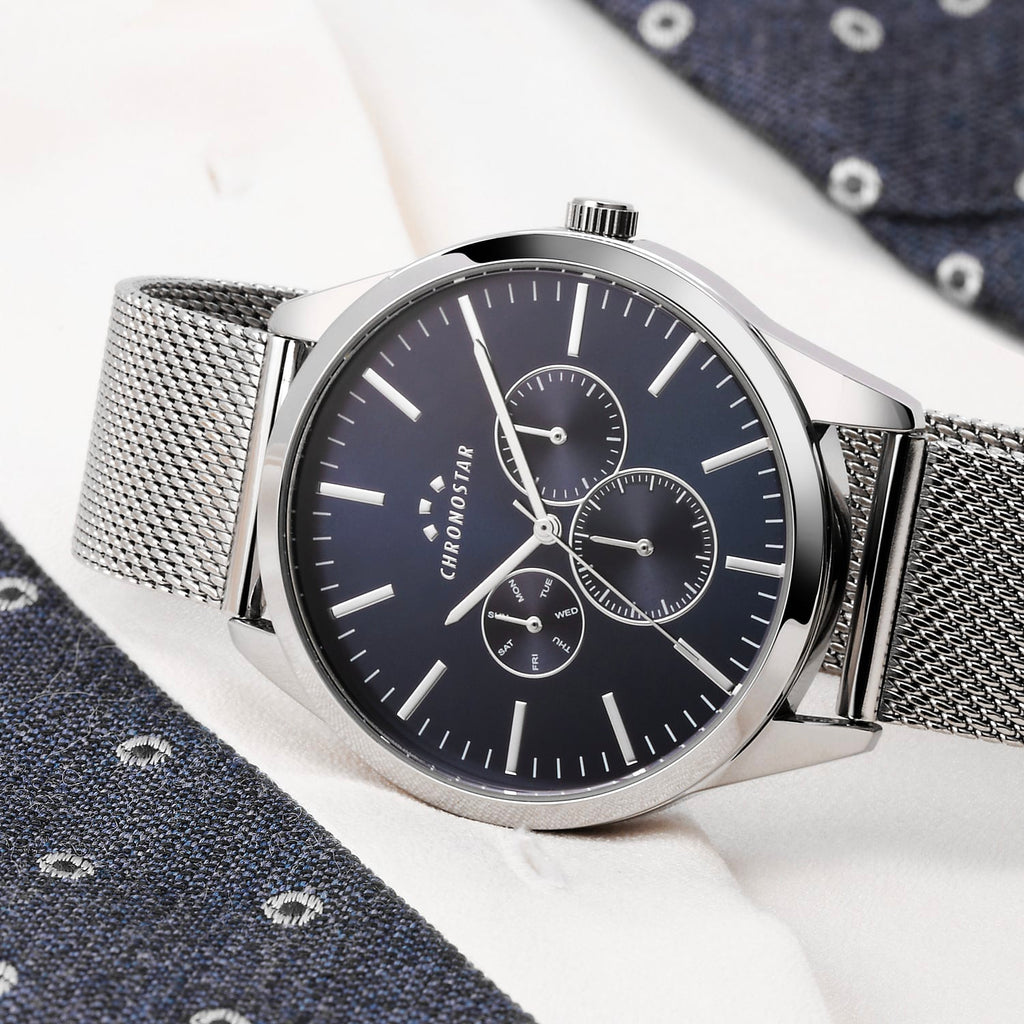 SPORTY Montre Homme Multifonction Alliage, PVD argent, acier - R3753271005